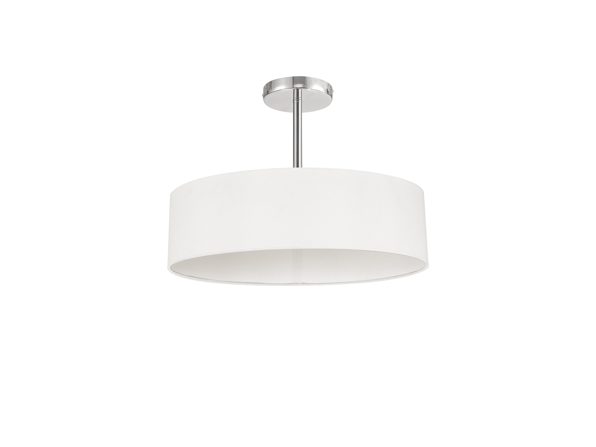 Baymont 45cm Semi Flush 5 Light Polished Chrome, White DK0727  Deco Baymont
